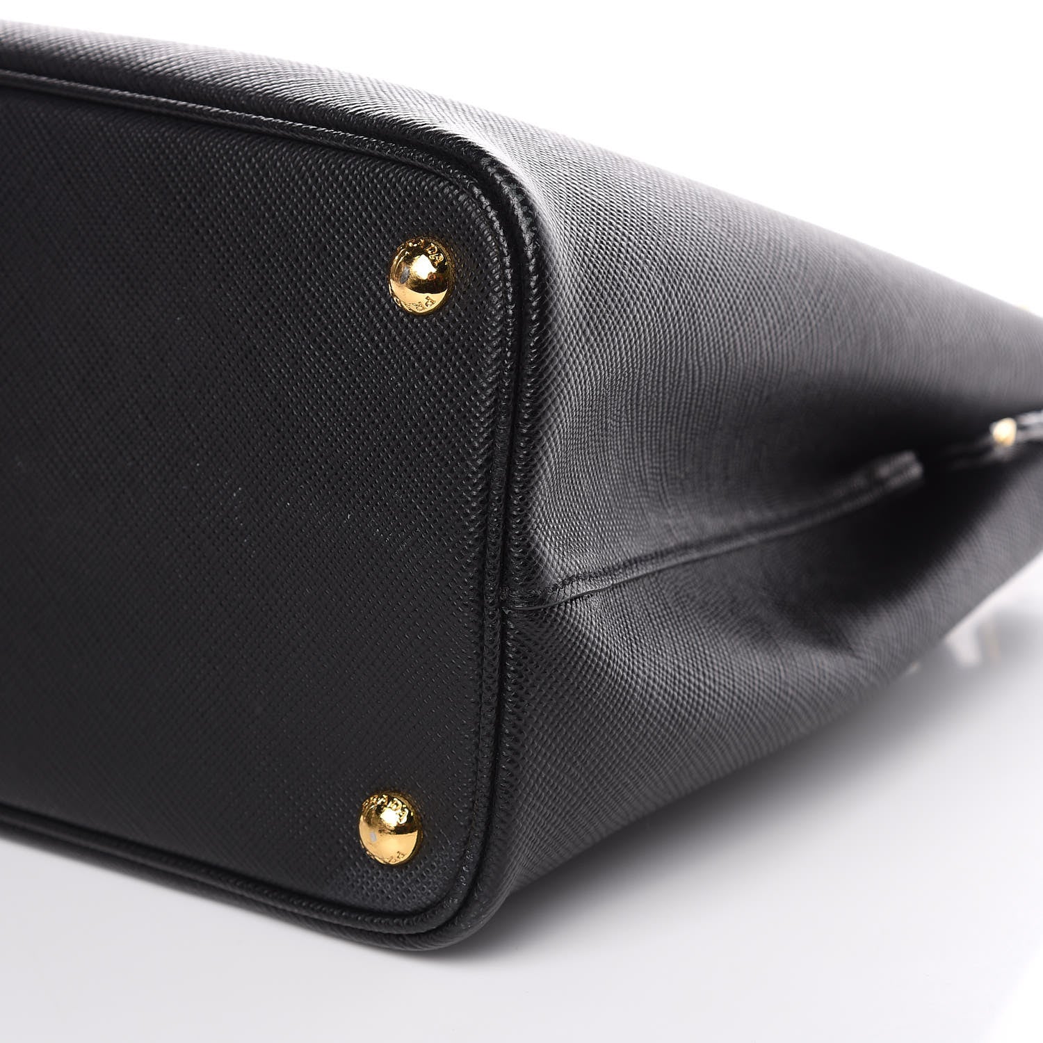 Prada Saffiano Cuir Medium Double Bag Black Mughetto 9 of 16