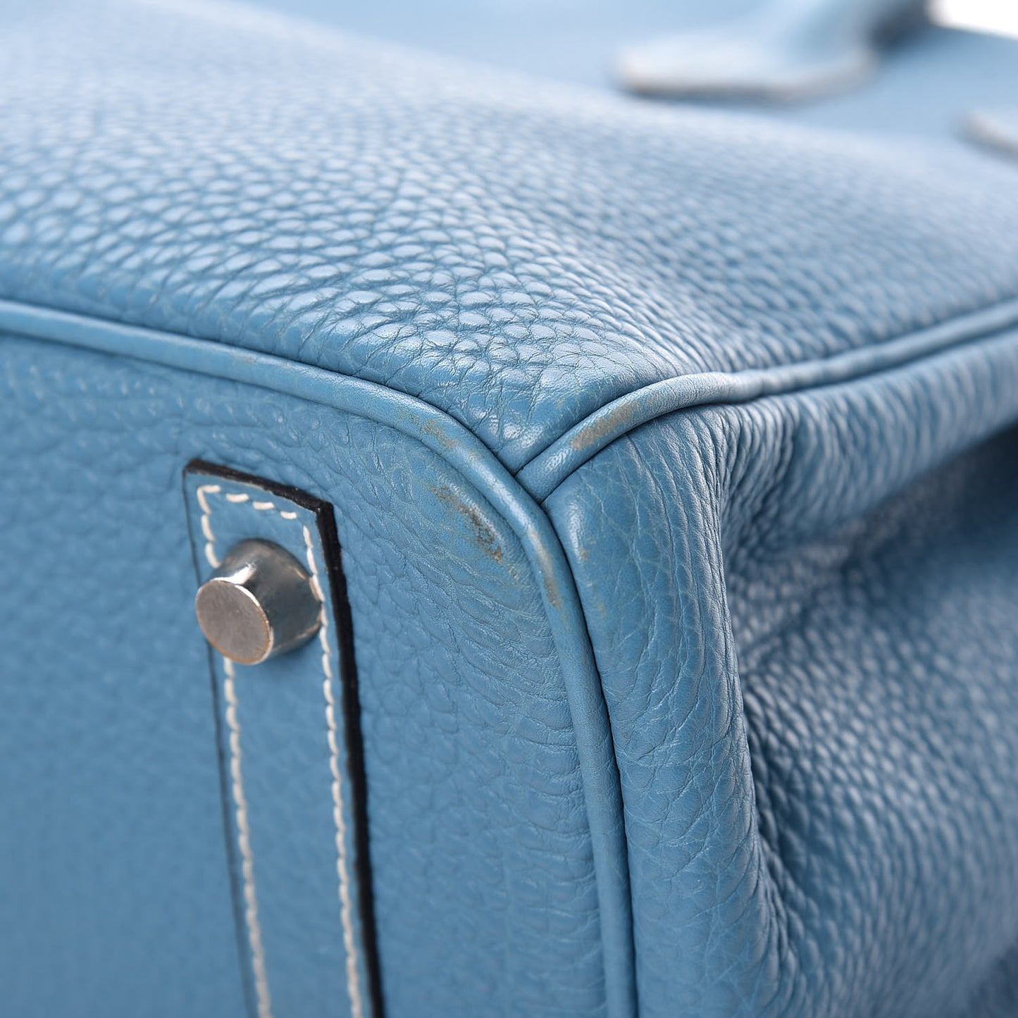 Taurillon Clemence Birkin 30 Blue Jean