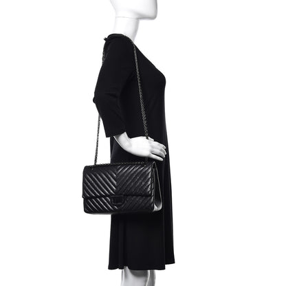Chanel Aged Calfskin Chevron Quilted 2.55 Reissue 226 So Black 2 of 10