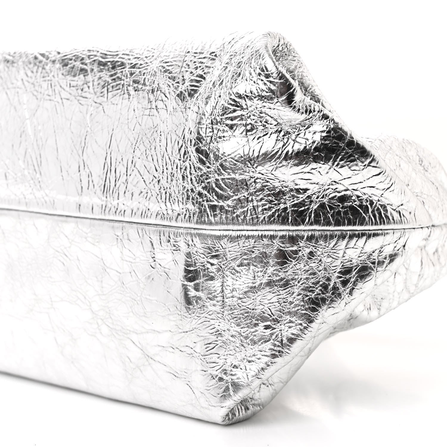 Khaite Metallic Crinkled Calfskin Beatrice Small Hobo Silver 9 of 9