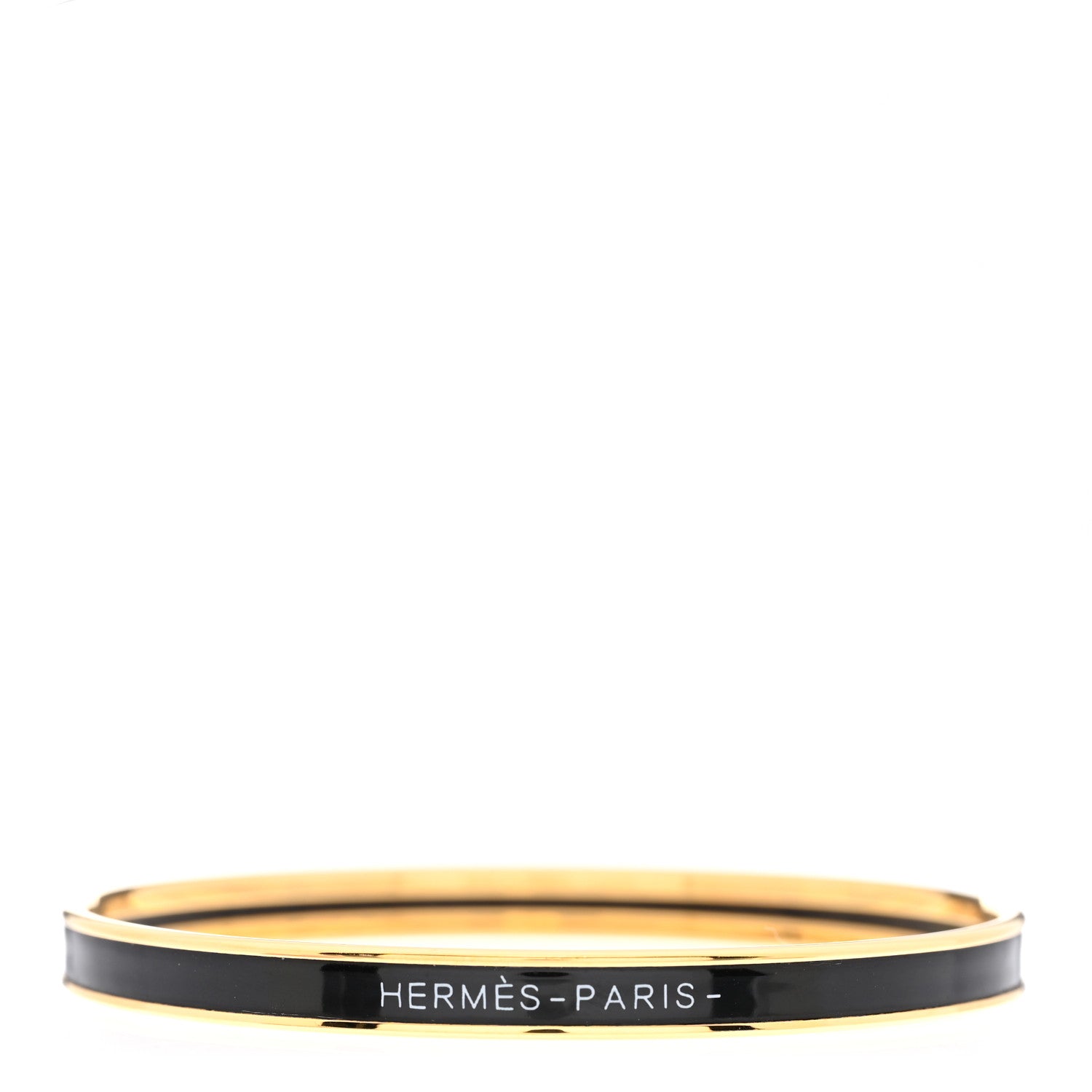 Hermes Enamel Uni Bangle Black 1 of 5