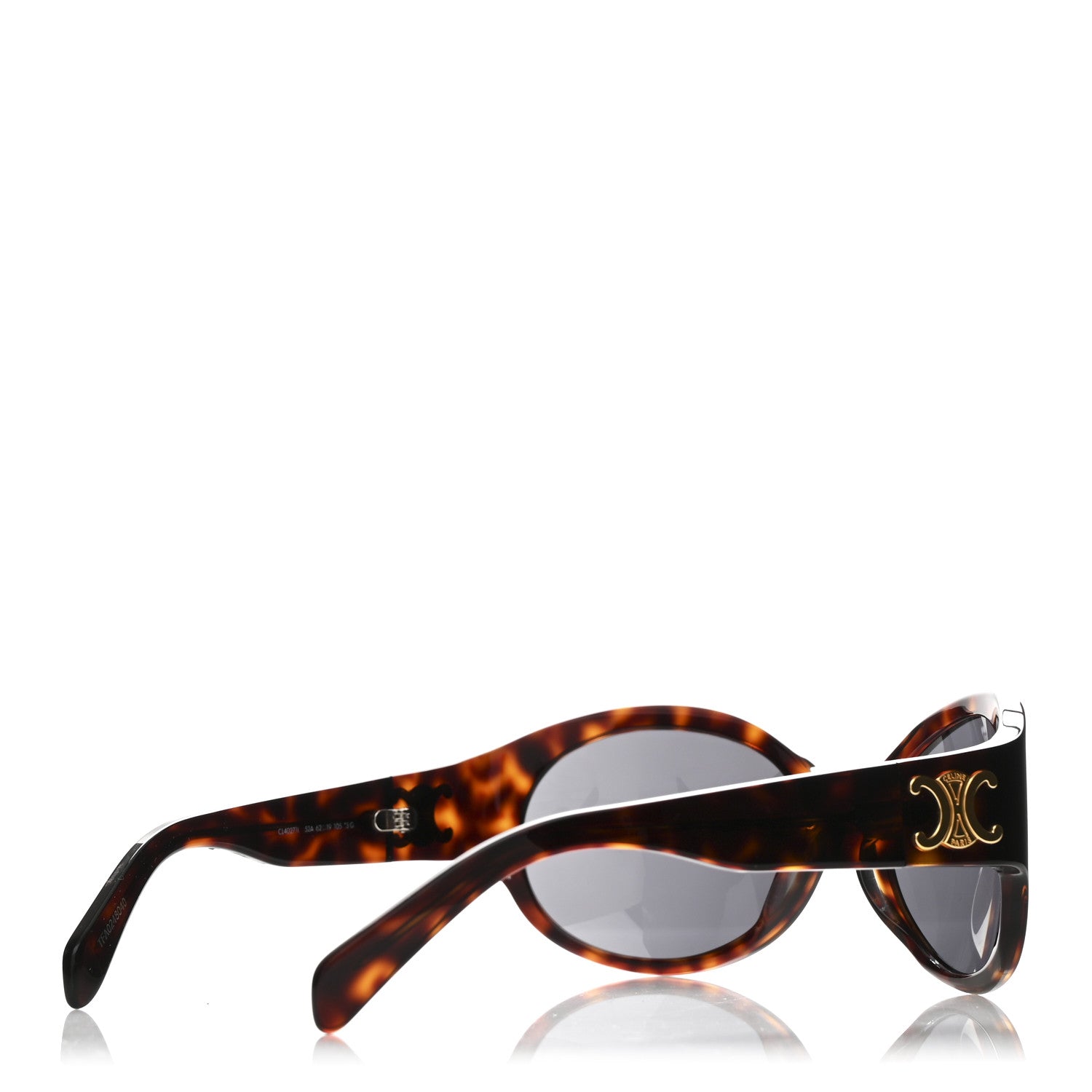Celine Acetate Round Sunglasses CL40271I Havana 4 of 7