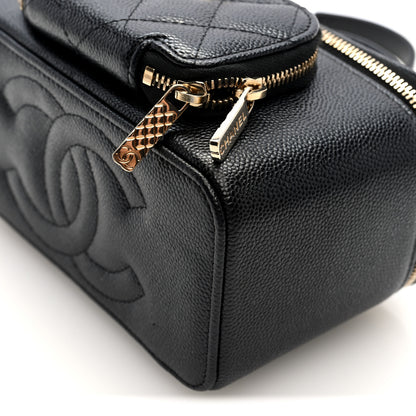 Chanel Caviar Quilted Top Handle Pocket Vanity Case Black 10 of 10