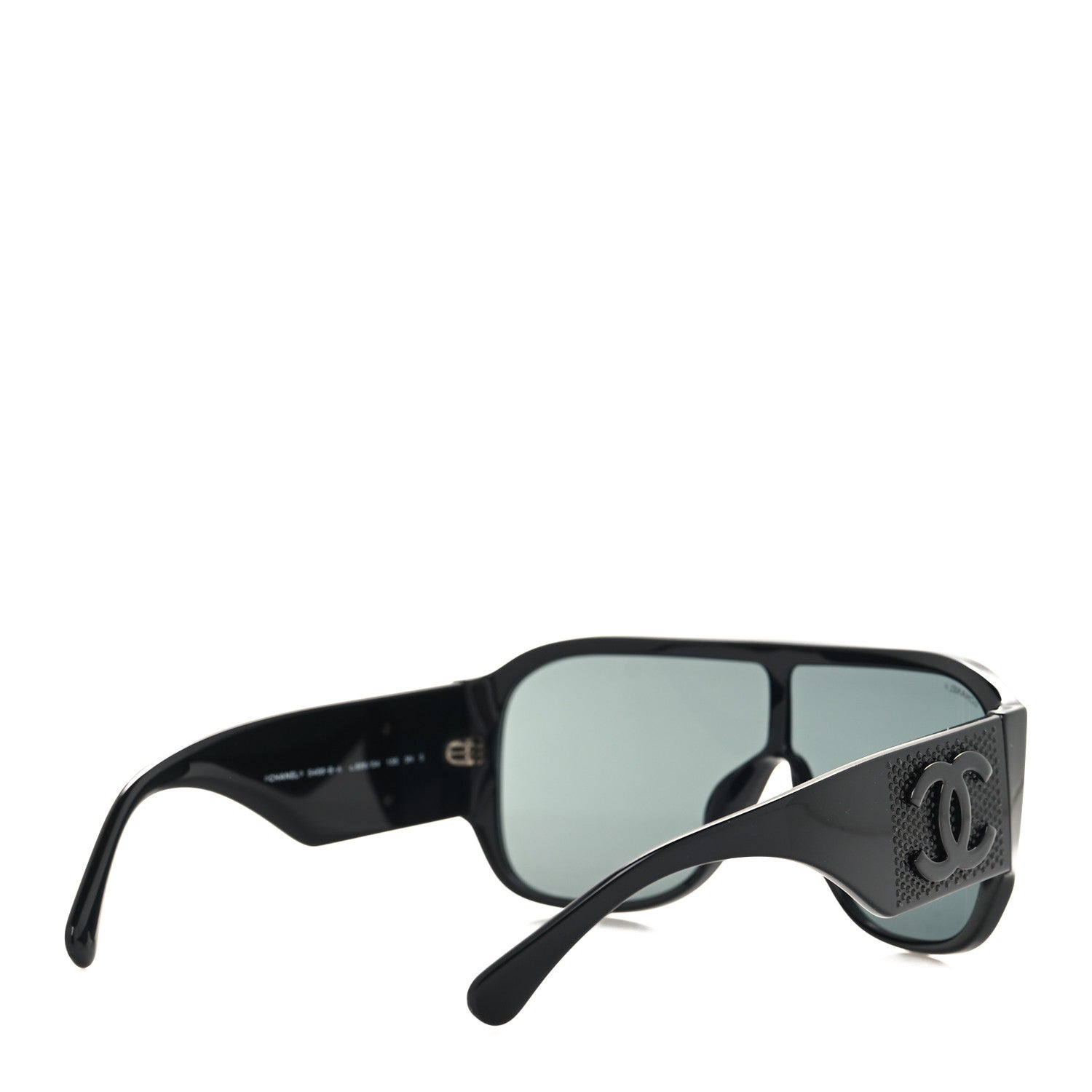 Chanel Acetate Crystal CC Shield Sunglasses 5466-B-A Black 4 of 6