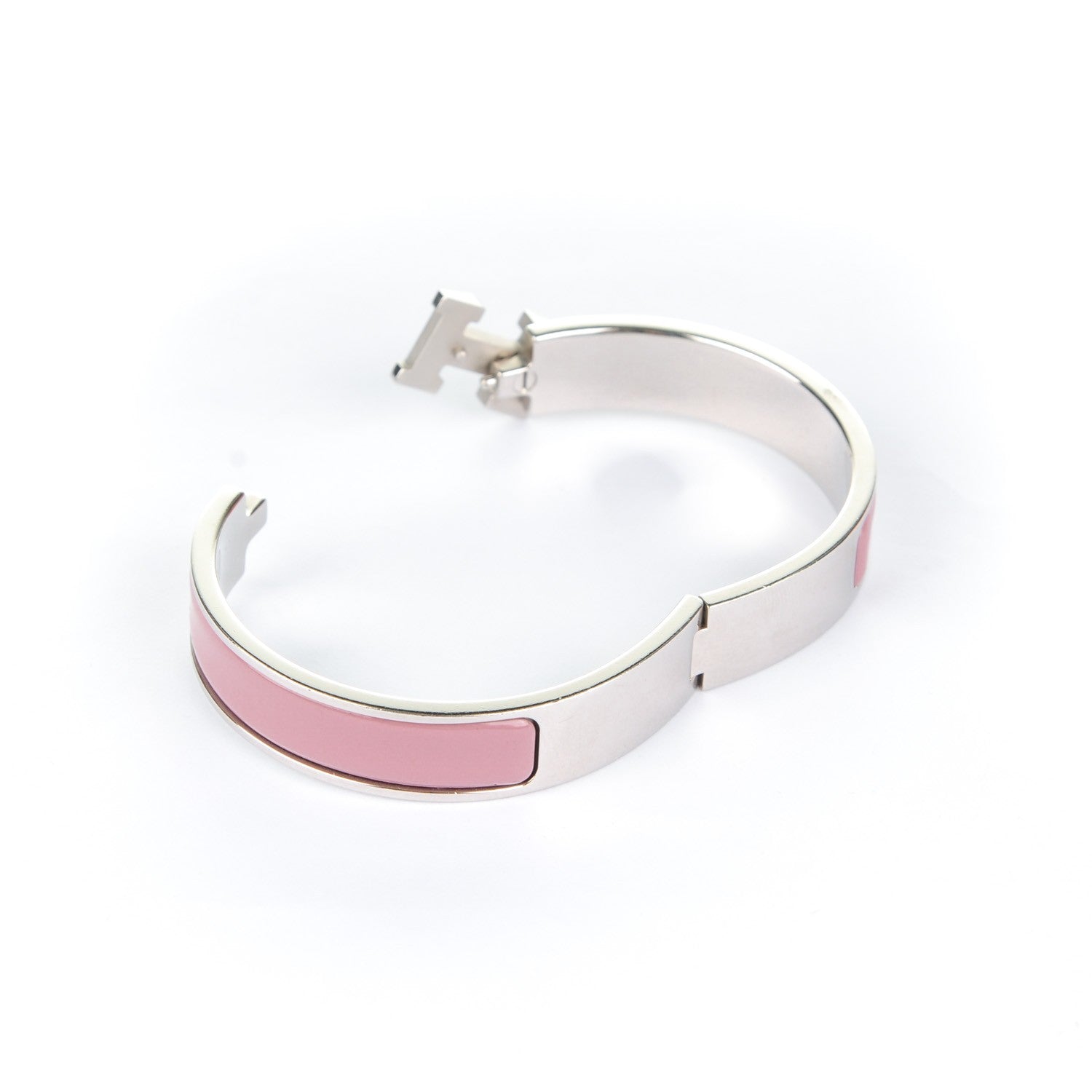 Hermes Enamel Narrow Clic Clac H Bracelet GM Bois De Rose 4 of 4