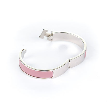 Hermes Enamel Narrow Clic Clac H Bracelet GM Bois De Rose 4 of 4
