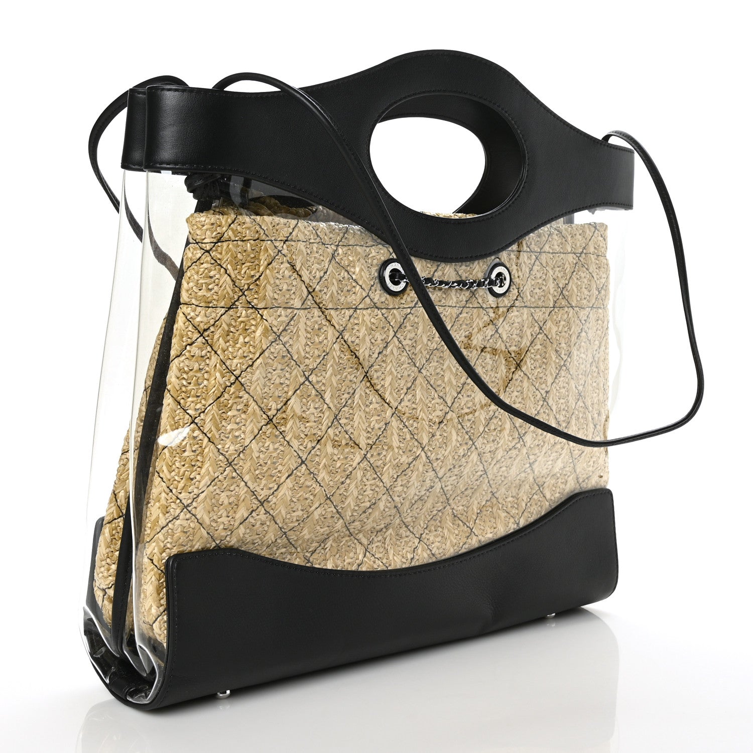 Chanel Calfskin PVC Quilted Chanel 31 Bag Black 3 of 10