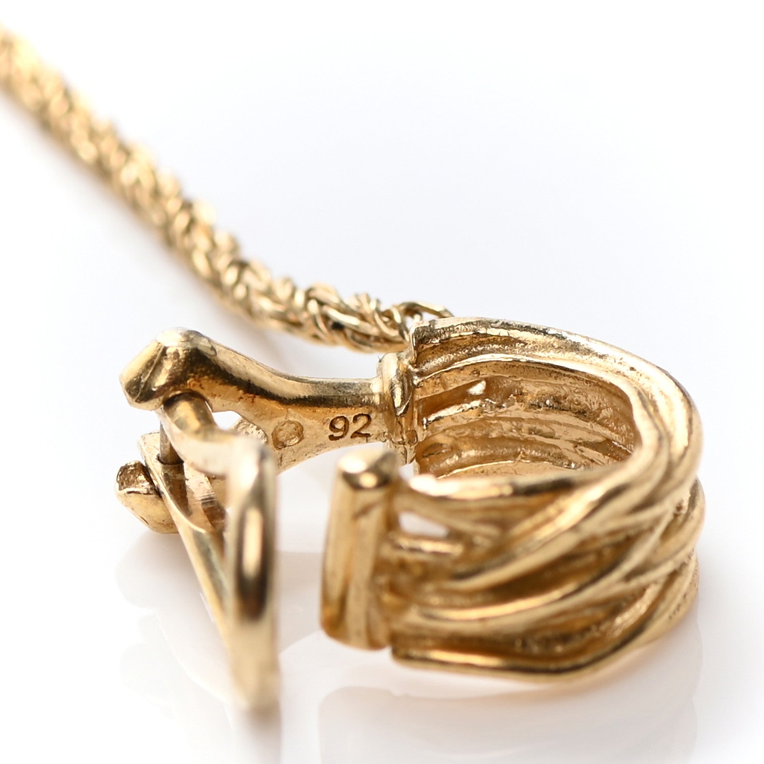 Saint Laurent Metal Opyum Clip On Drop Earrings Gold 4 of 4