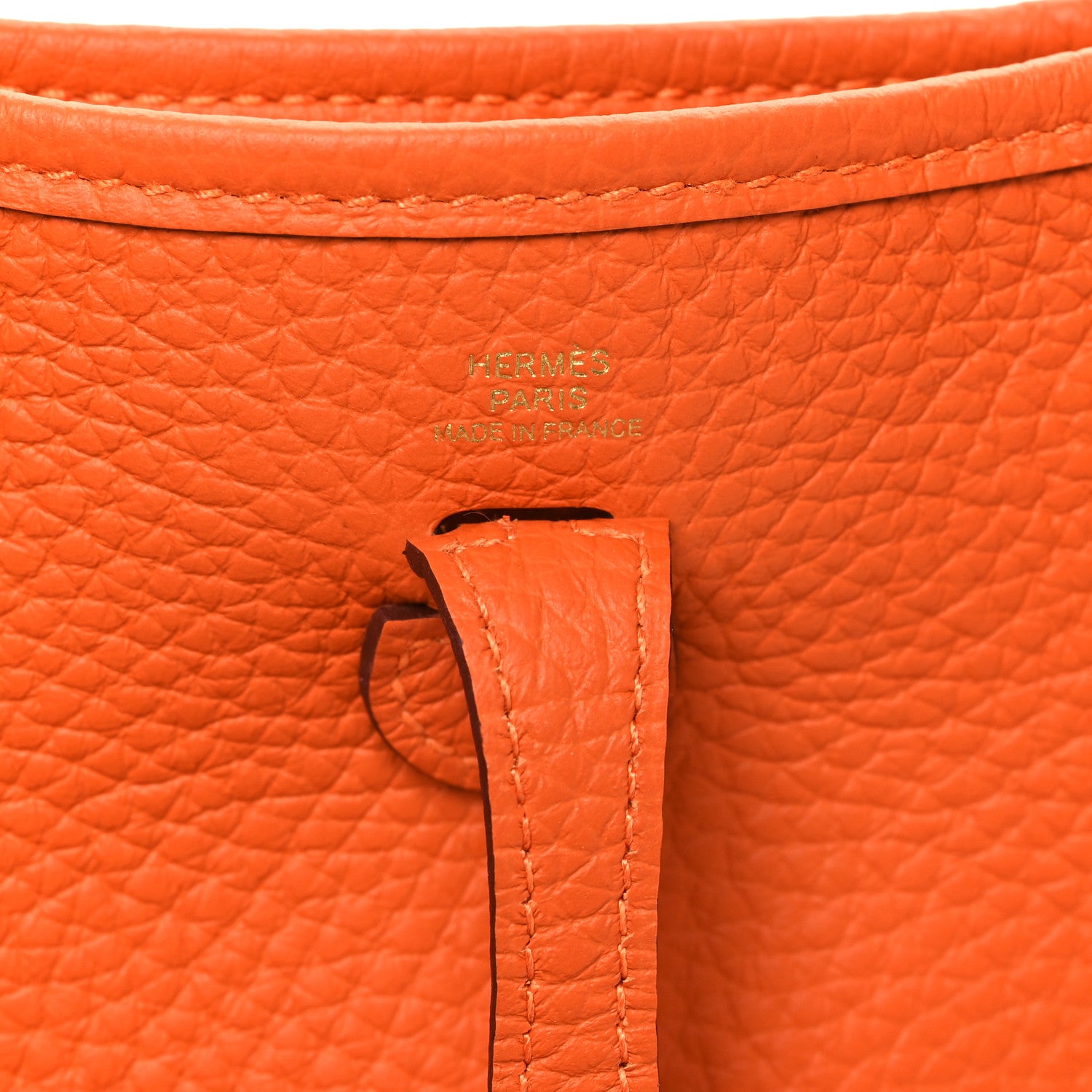 Hermes Taurillon Clemence Evelyne TPM Orange 6 of 11