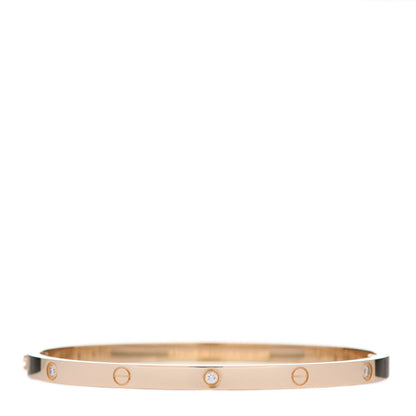 Cartier 18K Yellow Gold 6 Diamond Small LOVE Bracelet 16 2 of 4