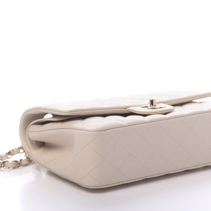 Chanel Caviar Quilted Medium Double Flap Light Beige 8 of 11