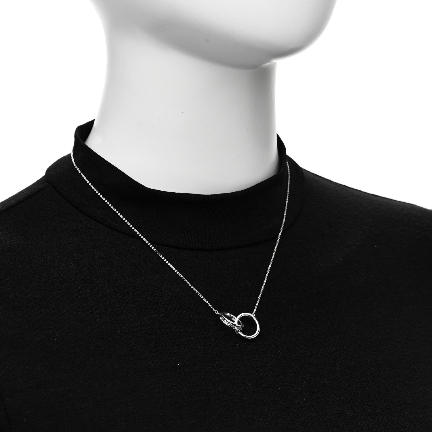 Tiffany Sterling Silver 1837 Interlocking Circles Pendant Necklace 2 of 5