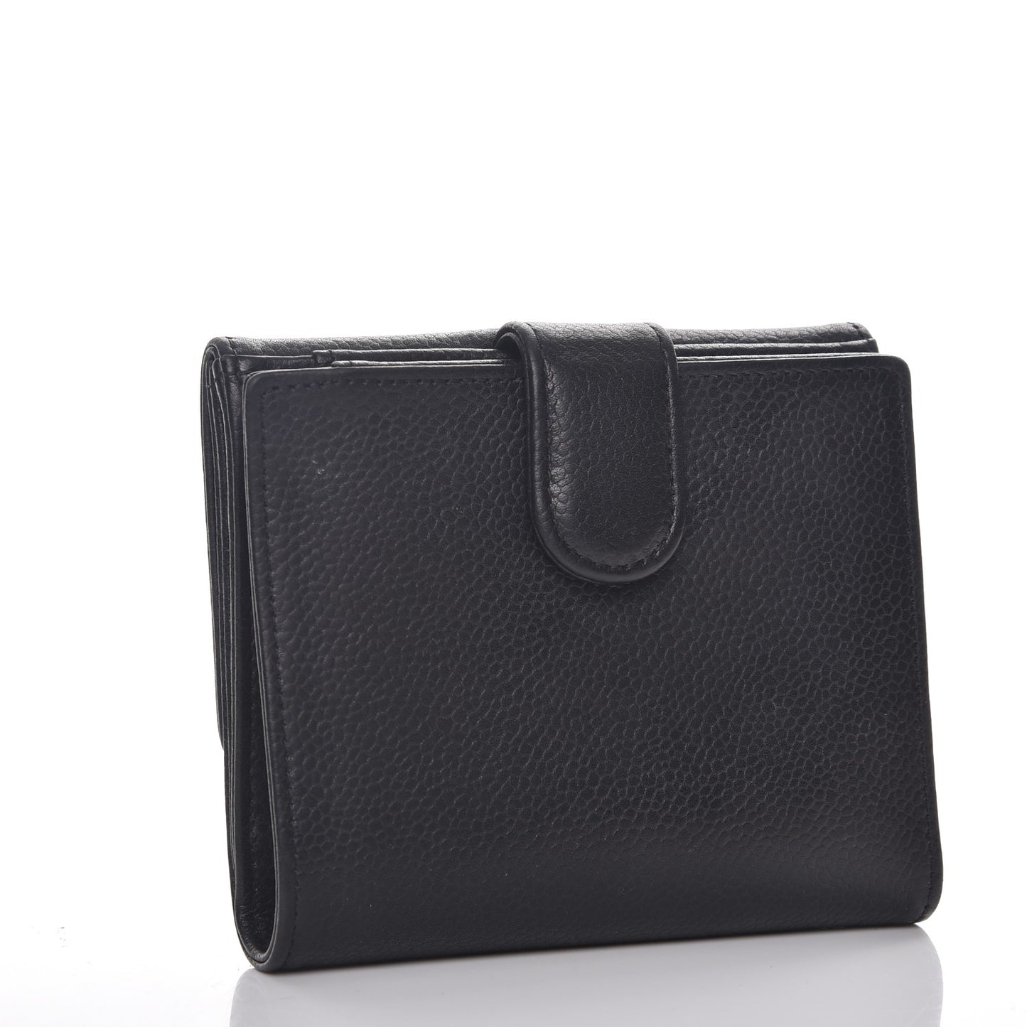 Caviar Timeless CC Compact French Wallet Black