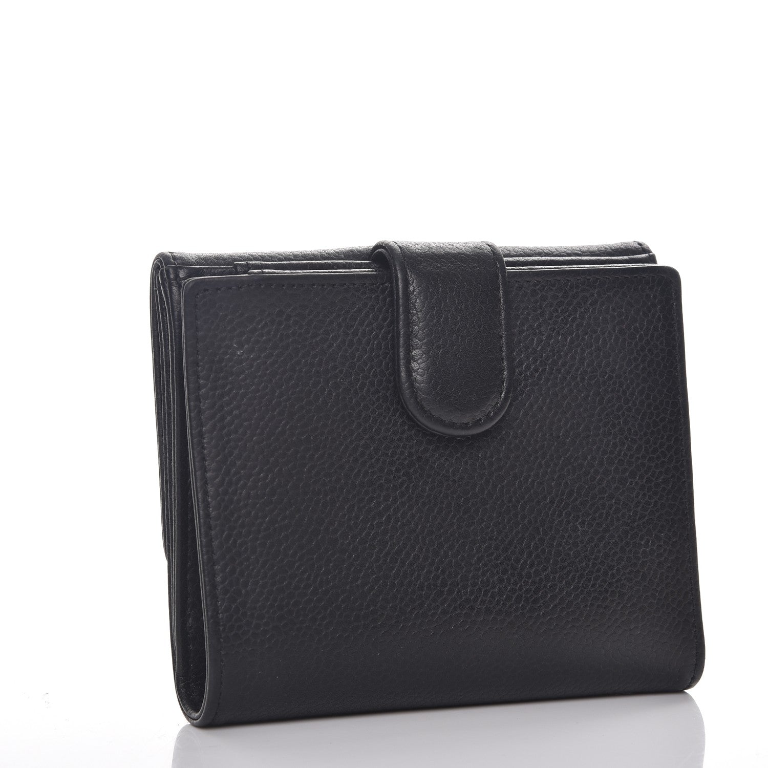 Chanel Caviar Timeless CC Compact French Wallet Black 3 of 10