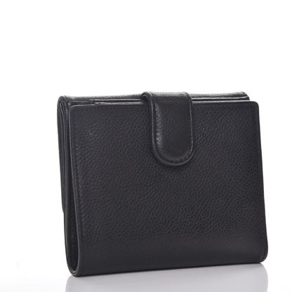 Chanel Caviar Timeless CC Compact French Wallet Black 3 of 10