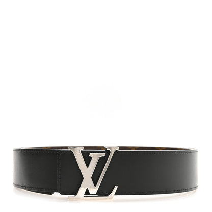 Louis Vuitton Calfskin Monogram 40mm LV Initiales Reversible Belt 105 42 Black 2 of 8
