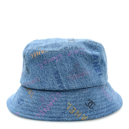 Chanel Denim Mood Cloche Bucket Hat M Blue 6 of 8