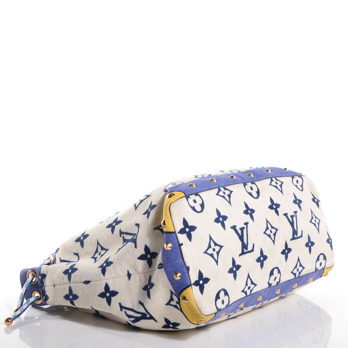 Cotton Monogram Eponge Cabas Blue