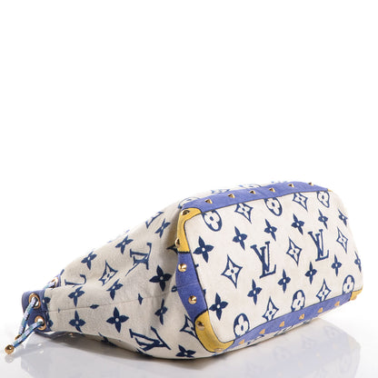 Louis Vuitton Cotton Monogram Eponge Cabas Blue 4 of 6