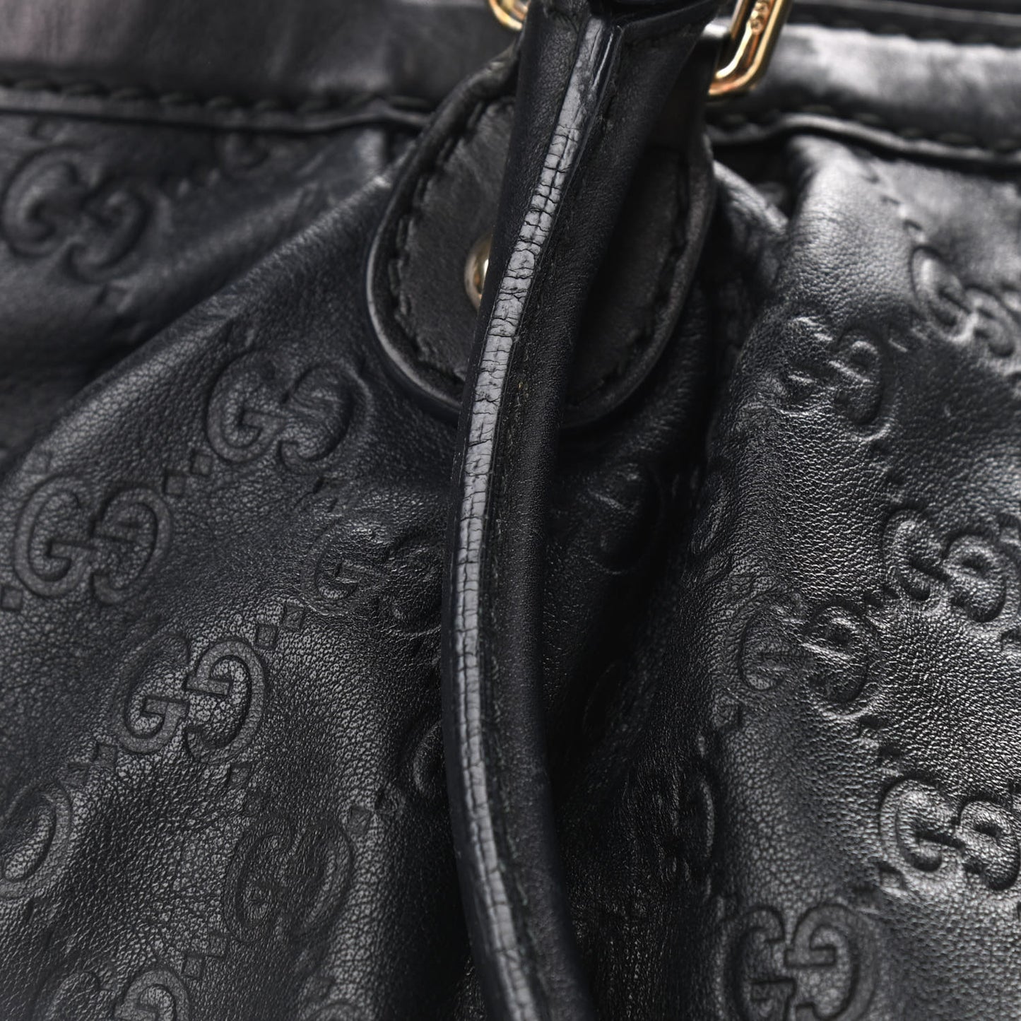 Guccissima Medium Sukey Top Handle Tote Black