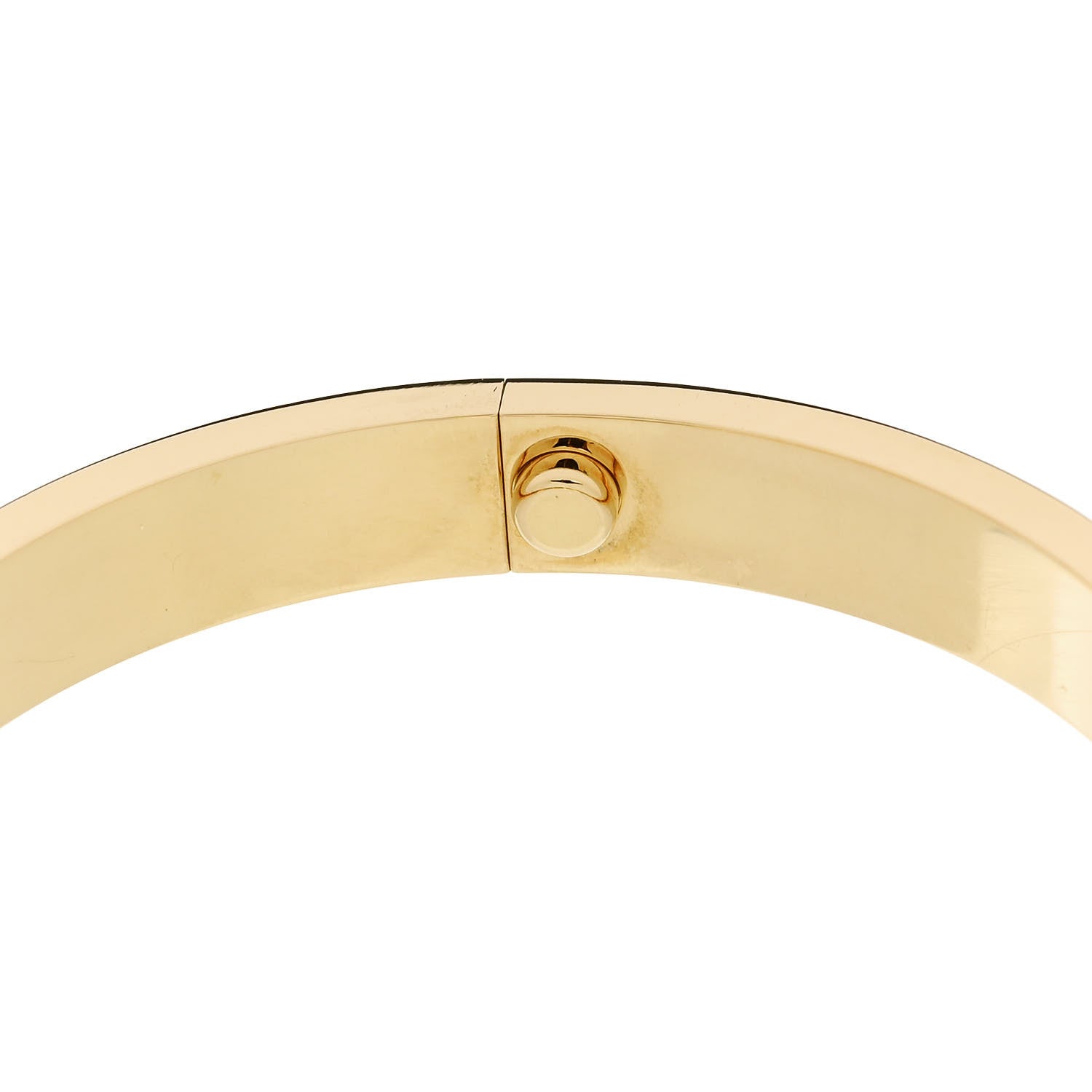 Cartier 18K Yellow Gold 4 Diamond LOVE Single Screw Bracelet 16 6 of 8
