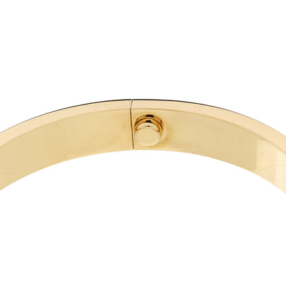 Cartier 18K Yellow Gold 4 Diamond LOVE Single Screw Bracelet 16 6 of 8