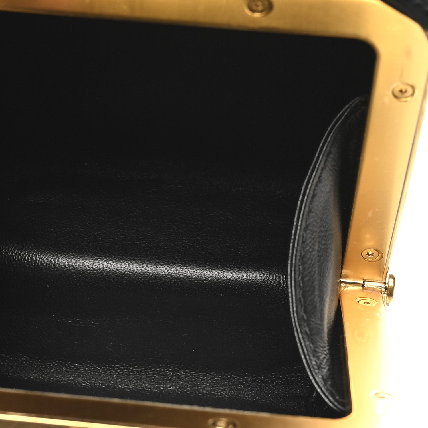 Celine Shiny Calfskin Lana Triomphe Minaudiere Black 5 of 9