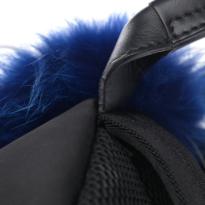Fendi Nylon Vitello Century Mink Fox Goat Fur Studded Karlito Backpack Black Multicolor 16 of 17
