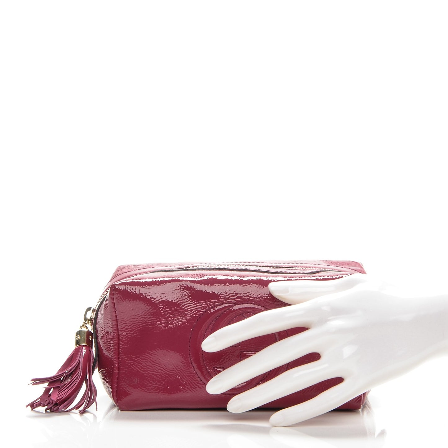 Patent Medium Soho Cosmetic Case Bright Bougainvillea