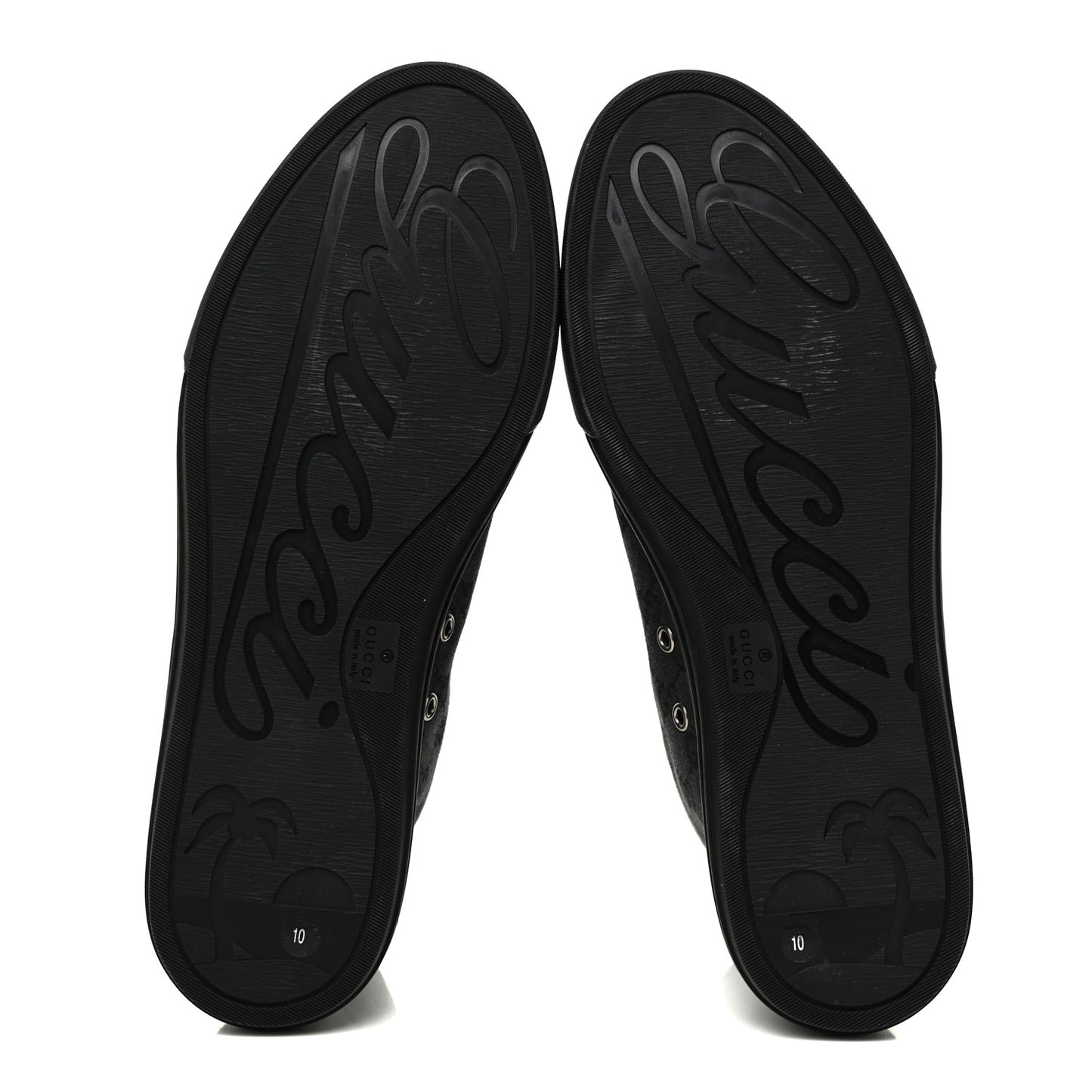 Monogram Mens High Top Sneakers Black