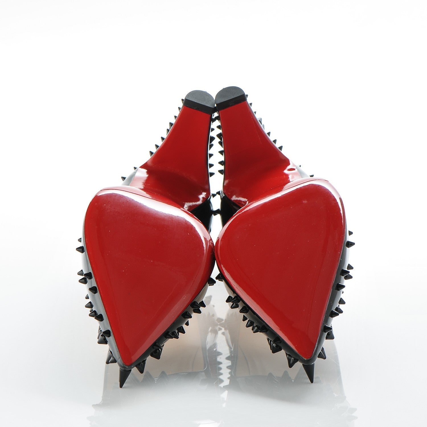 Christian Louboutin Patent Goldopump Spikes 70 Pumps 35.5 Black 5 of 7