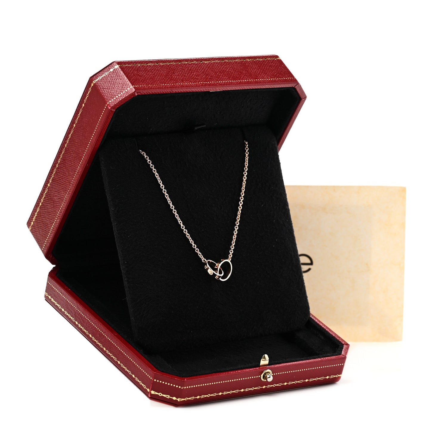 18K Pink Gold Interlocking LOVE Necklace
