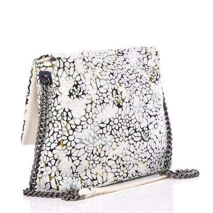 Chanel Tweed Calfskin Floral Messenger Flap Green Black White 3 of 7
