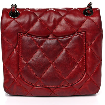 Chanel Lambskin Quilted Mini Chanel 3 Flap Red 18 of 22