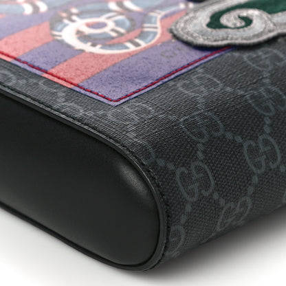 Gucci GG Supreme Monogram Night Courrier Flat Messenger Bag Black Multicolor 10 of 11