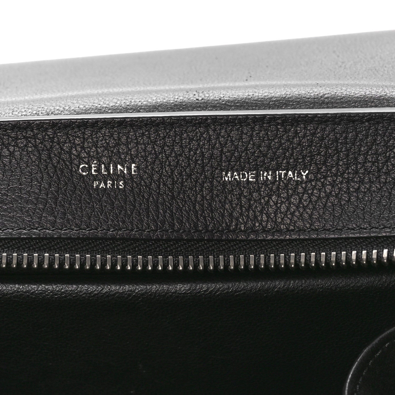 Celine Drummed Calfskin Suede Medium Trapeze Black 6 of 8