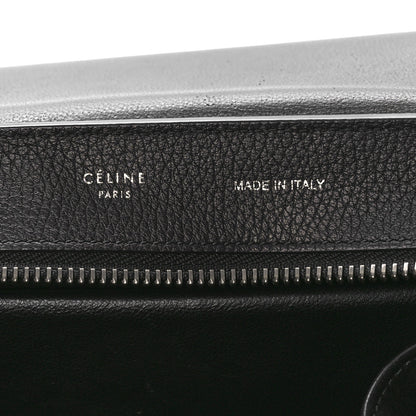 Celine Drummed Calfskin Suede Medium Trapeze Black 6 of 8