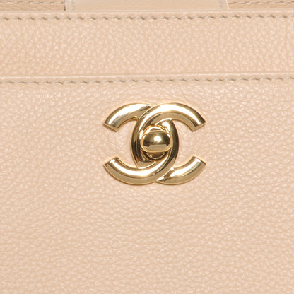 Chanel Calfskin Cerf Executive Shopper Tote Beige Clair 5 of 8