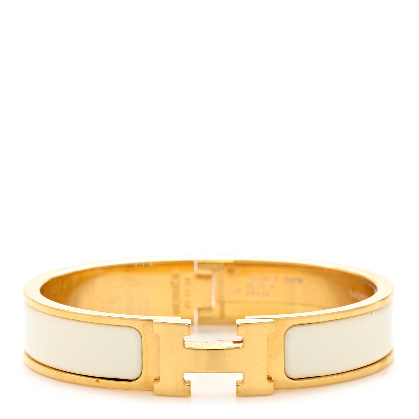 Enamel Narrow Clic Clac H Bracelet Craie
