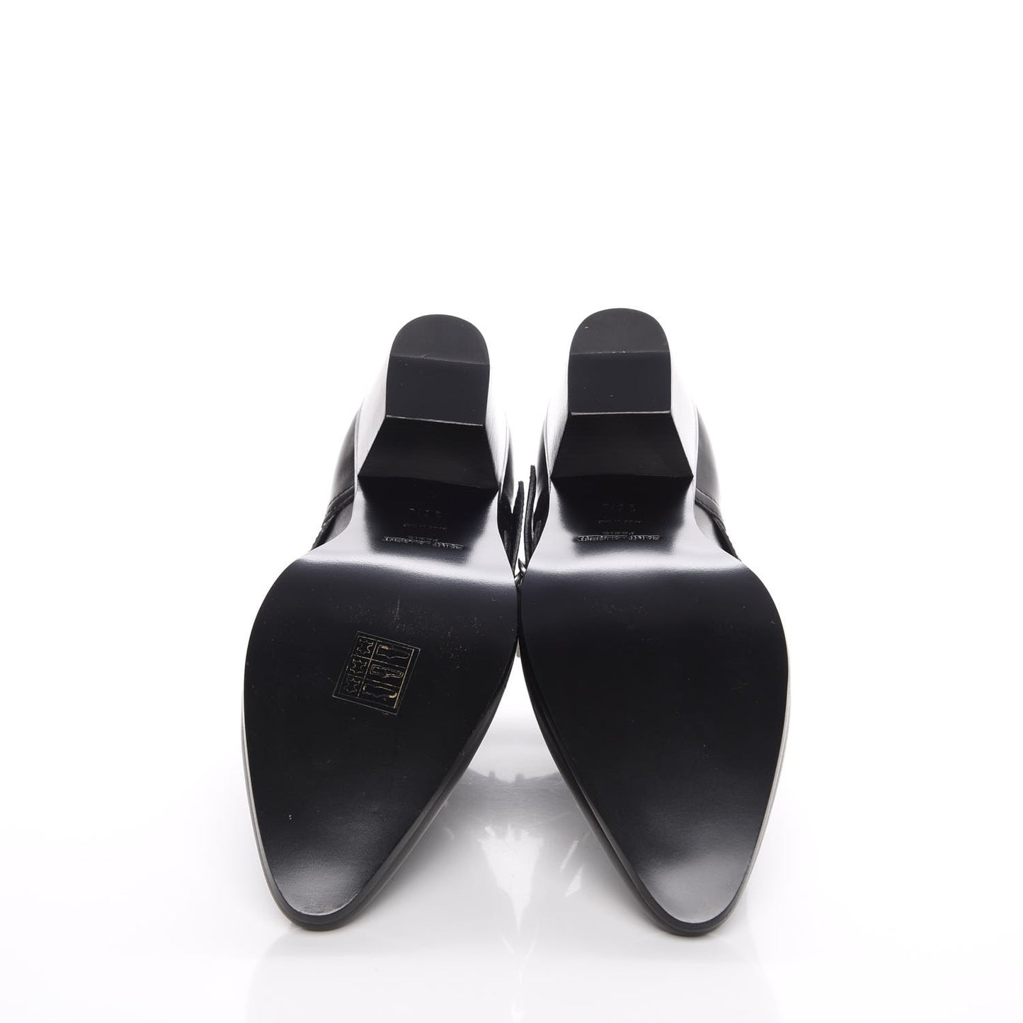 Calfskin Rock Rivet Stud Booties 36.5 Black