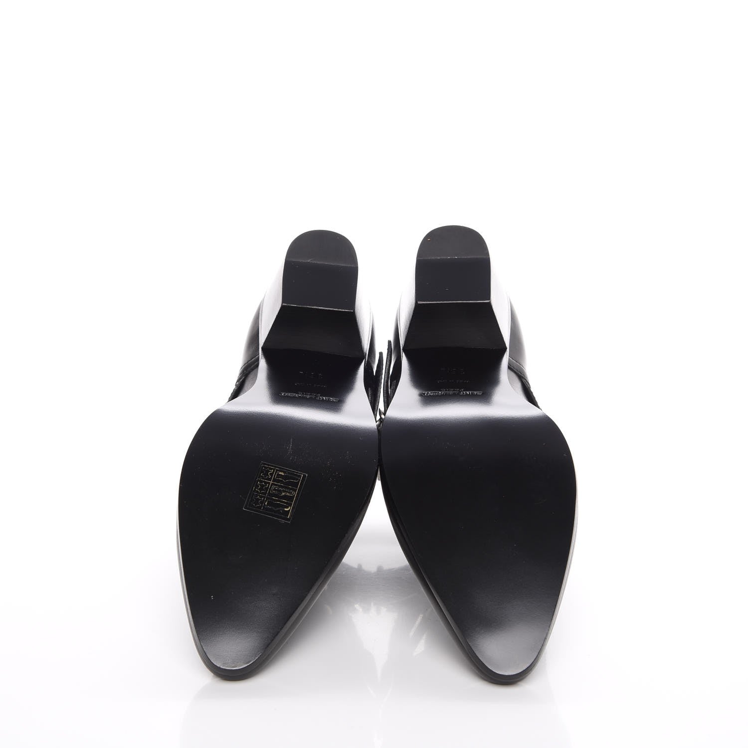 Saint Laurent Calfskin Rock Rivet Stud Booties 36.5 Black 5 of 9