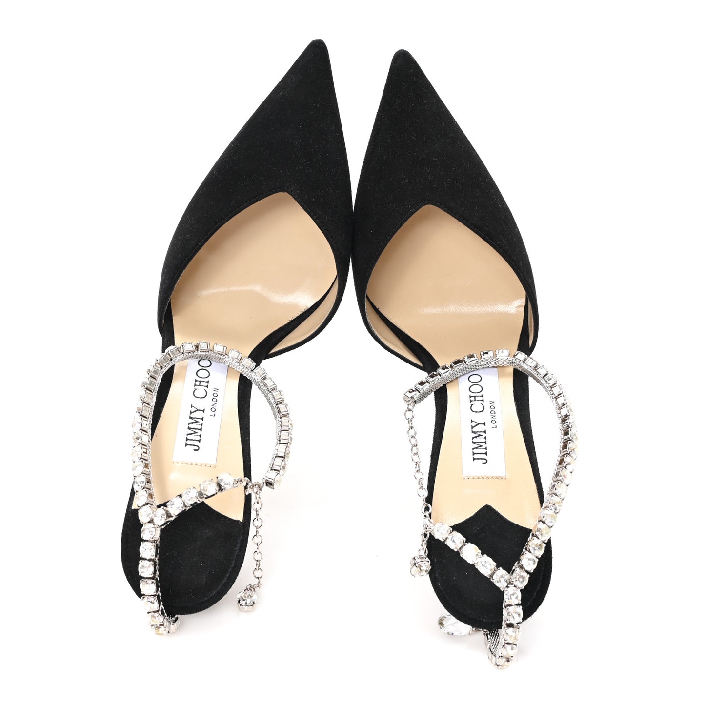Suede Crystal Saeda 100 Pumps 37 Black