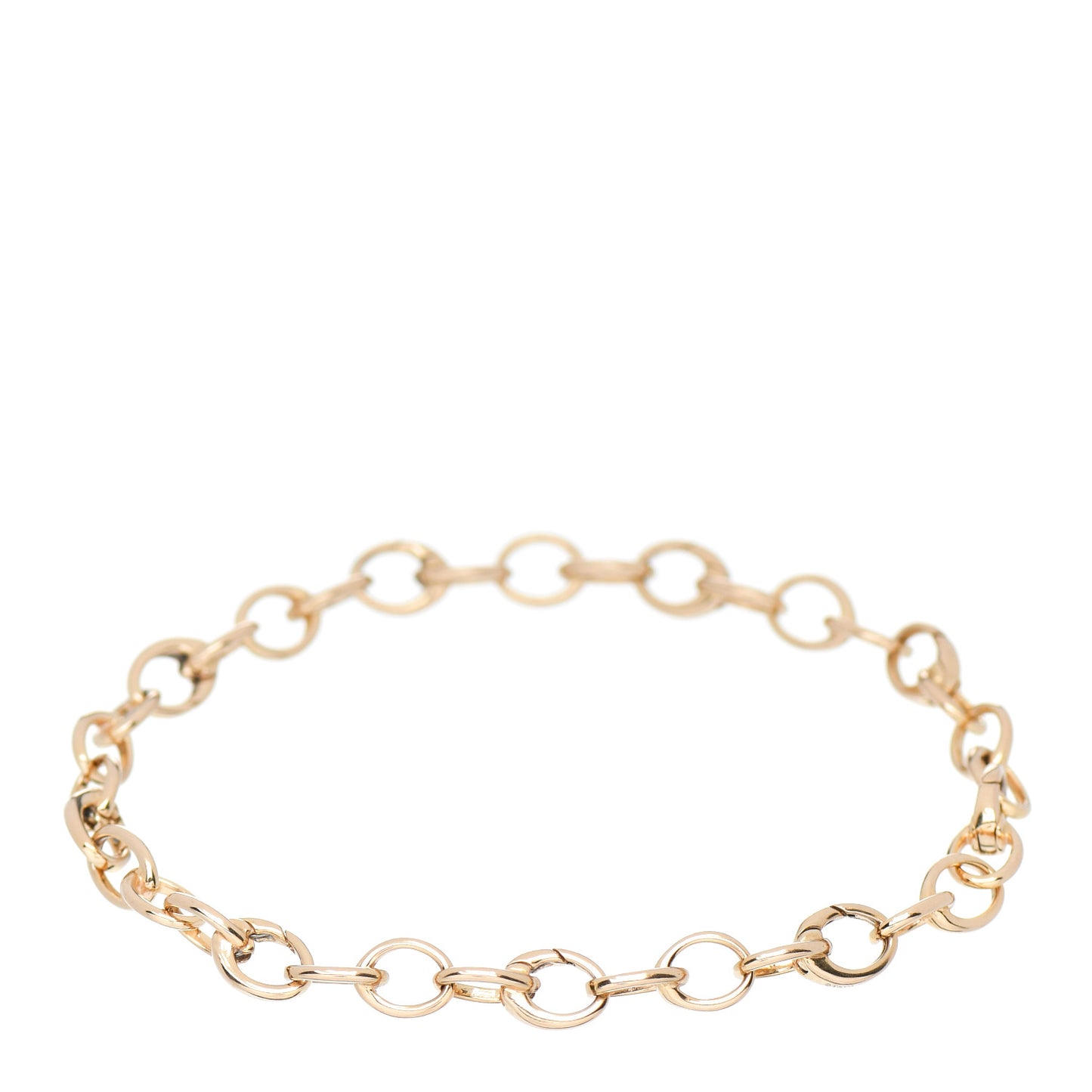 18K Rose Gold Oval Link Bracelet