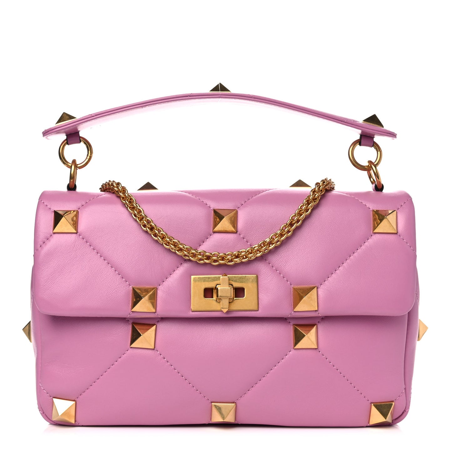 Nappa Large Roman Stud Shoulder Bag Giacinto