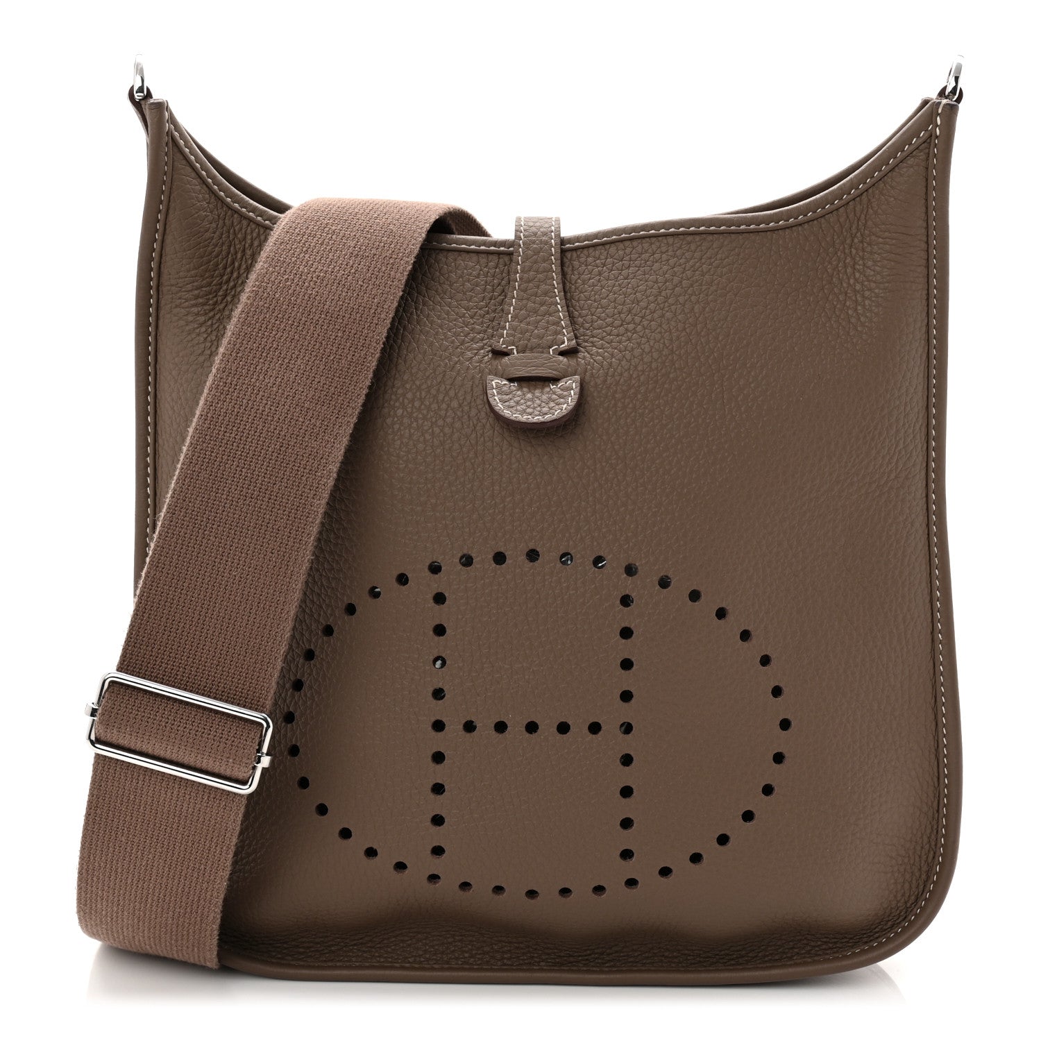 Hermes Taurillon Clemence Evelyne III PM Etoupe 1 of 11