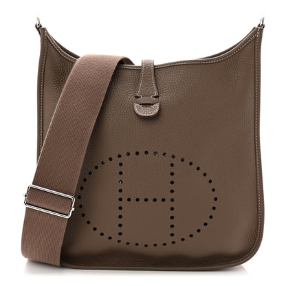 Hermes Taurillon Clemence Evelyne III PM Etoupe 1 of 11