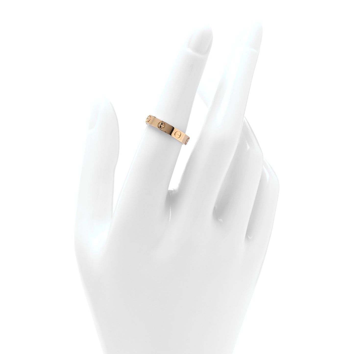 18K Yellow Gold 3.5mm LOVE Wedding Band Ring 52 6