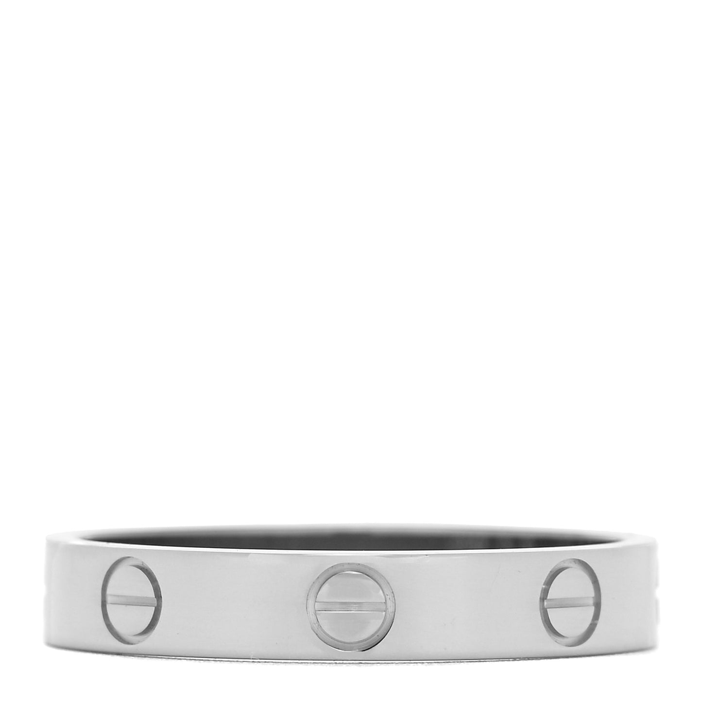 18K White Gold 3.5mm LOVE Wedding Band Ring 58 8.5