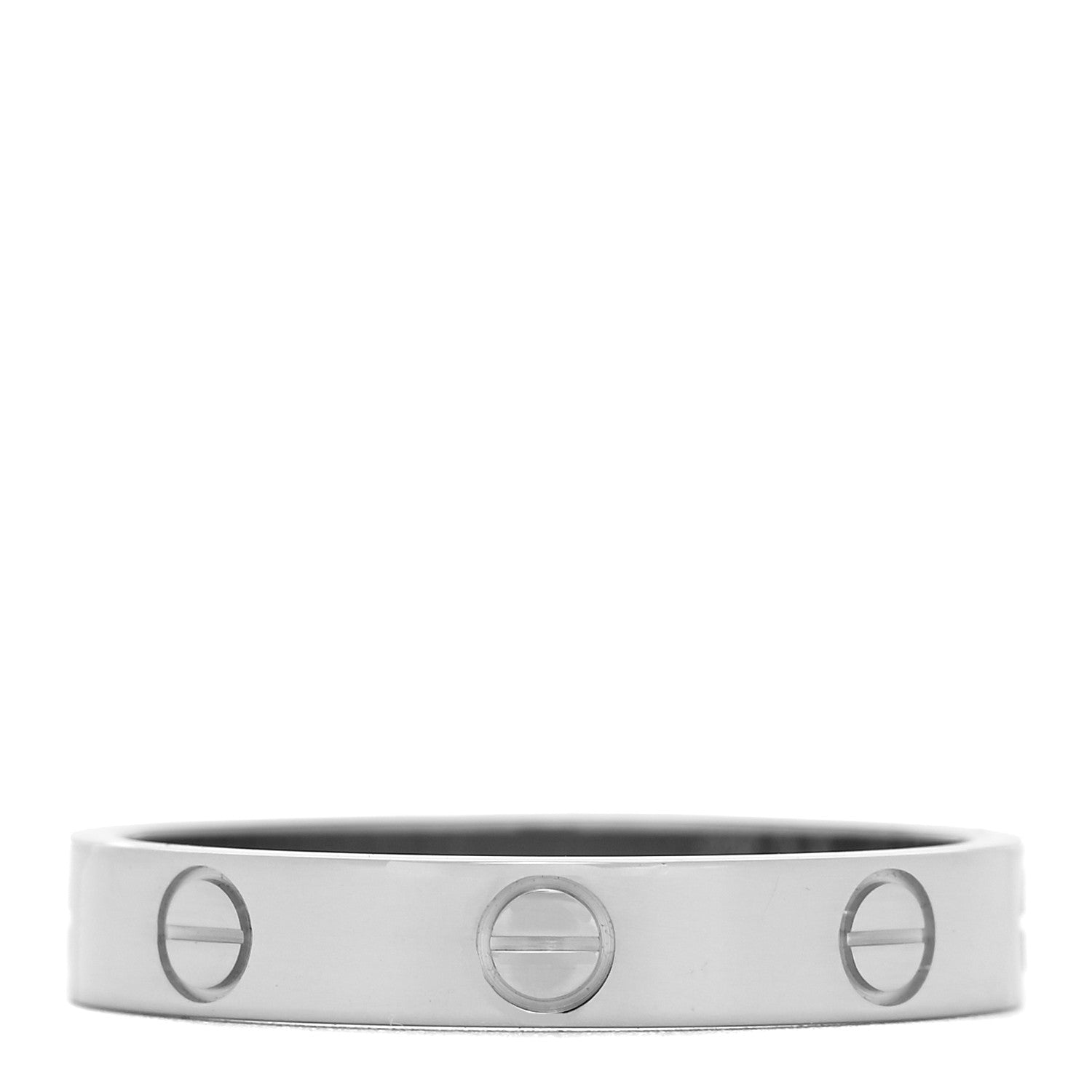 Cartier 18K White Gold 3.5mm LOVE Wedding Band Ring 58 8.5 1 of 4