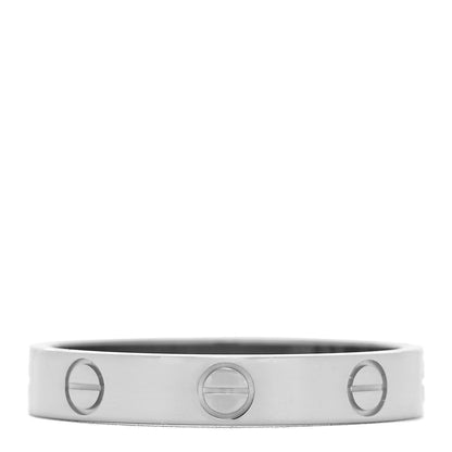 Cartier 18K White Gold 3.5mm LOVE Wedding Band Ring 58 8.5 1 of 4
